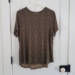 Old Navy Leopard Print Luxe Crew T-Shirt